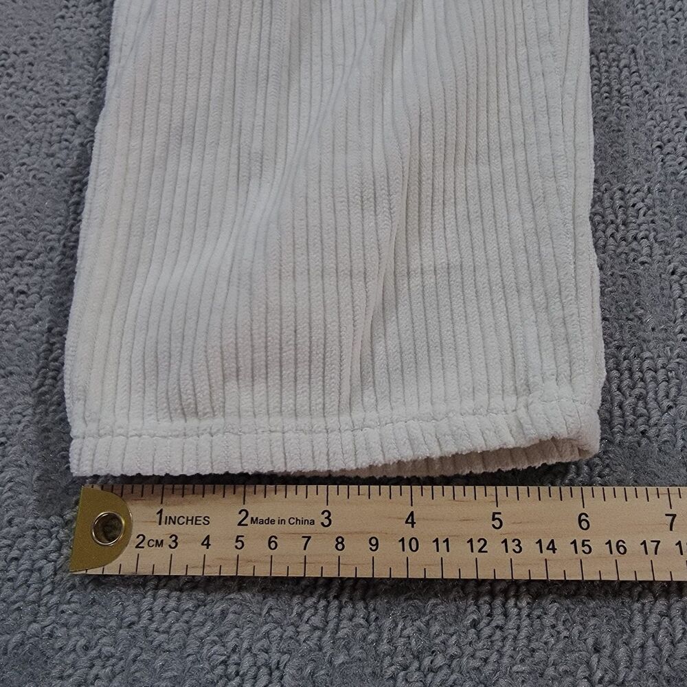 Abercrombie & Fitch Women's 25/0 (26x25) Pants Corduroy High Waisted White - Picture 8 of 10